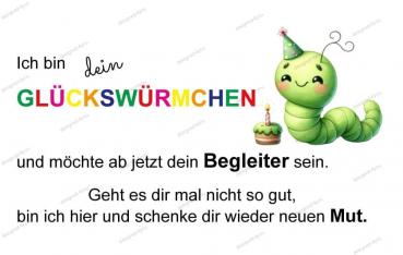 Spruchkarte WÜRMCHEN Nr. 30 "Karte mit Spruch" PDF Download Projekt